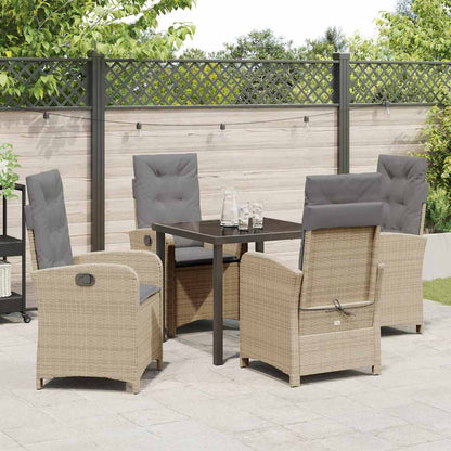 Set da Pranzo per Giardino 5 pcs Beige polyrattan - homemem39