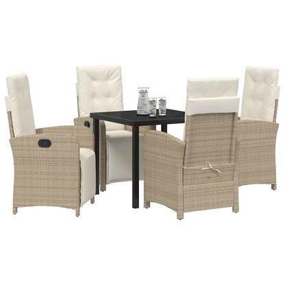 Set da Pranzo per Giardino 5 pcs Beige polyrattan - homemem39