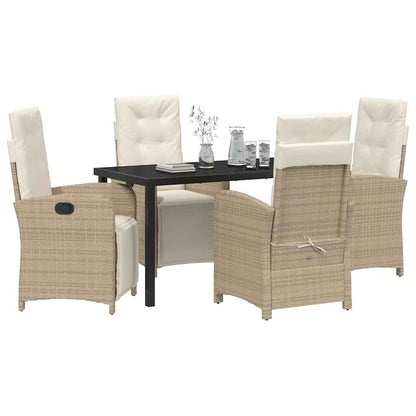 Set da Pranzo per Giardino 5 pcs Beige polyrattan - homemem39