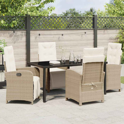 Set da Pranzo per Giardino 5 pcs Beige polyrattan - homemem39