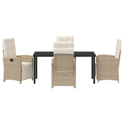 Set da Pranzo per Giardino 5 pcs Beige polyrattan - homemem39