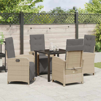 Set da Pranzo per Giardino 5 pcs Beige polyrattan - homemem39