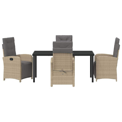 Set da Pranzo per Giardino 5 pcs Beige polyrattan - homemem39