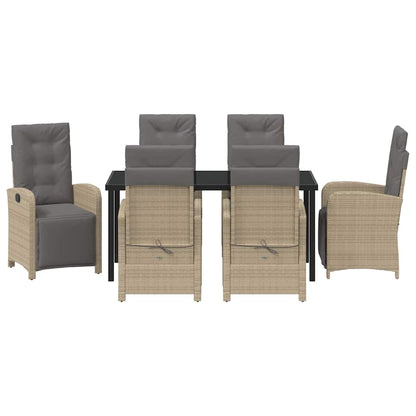 Set da Pranzo per Giardino 7 pcs Beige polyrattan - homemem39