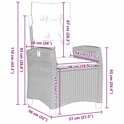 Set da Pranzo per Giardino 5 pcs Grigio polyrattan - homemem39