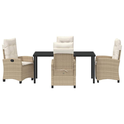 Set da Pranzo per Giardino 5 pcs Beige polyrattan - homemem39