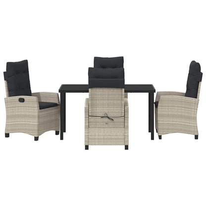 Set da Pranzo per Giardino 5 pcs Grigio chiaro polyrattan - homemem39