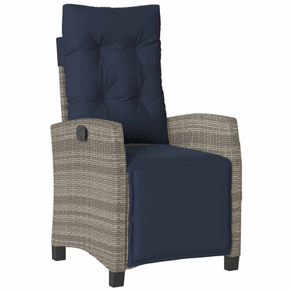 Set da Pranzo per Giardino con cuscino 3 pcs Grigio polyrattan | homemem39