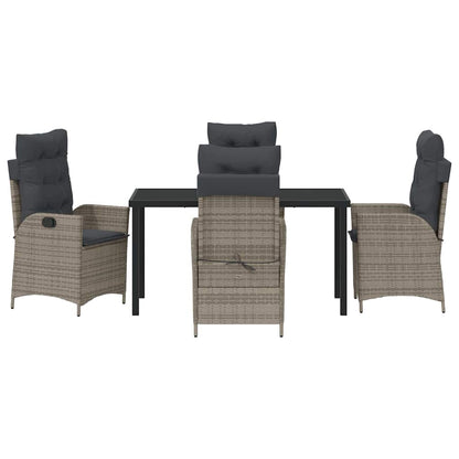 Set da Pranzo per Giardino 5 pcs Grigio polyrattan - homemem39