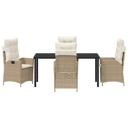 Set da Pranzo per Giardino 5 pcs Beige polyrattan - homemem39