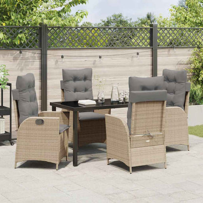 Set da Pranzo per Giardino 5 pcs Beige polyrattan - homemem39