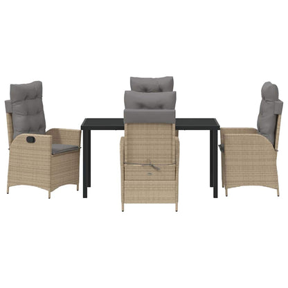 Set da Pranzo per Giardino 5 pcs Beige polyrattan - homemem39
