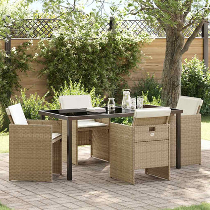 Set da Pranzo per Giardino 5 pcs Beige polyrattan - homemem39