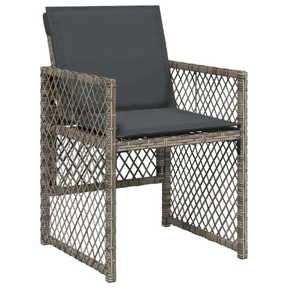 Set da Pranzo per Giardino 5 pcs Grigio polyrattan - homemem39