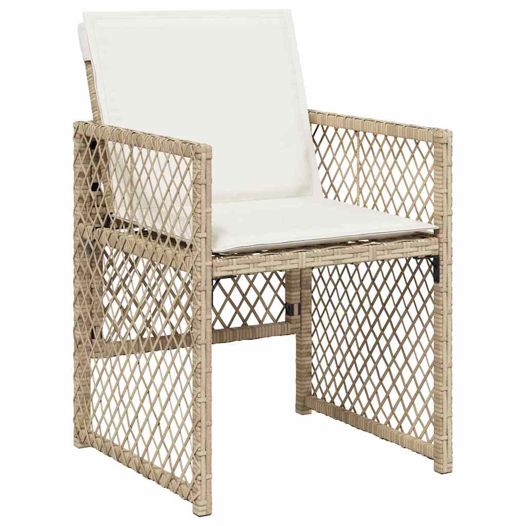 Set da Pranzo per Giardino 5 pcs Beige polyrattan - homemem39