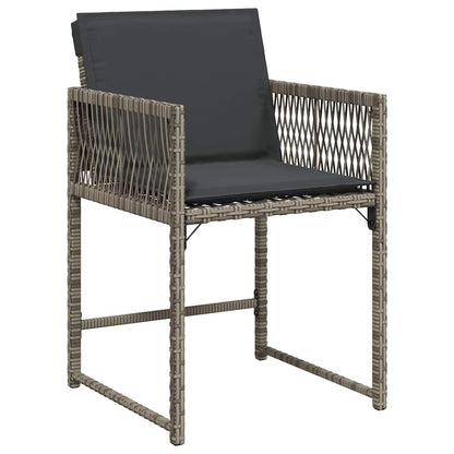 Set da Pranzo per Giardino 5 pcs Grigio polyrattan | homemem39