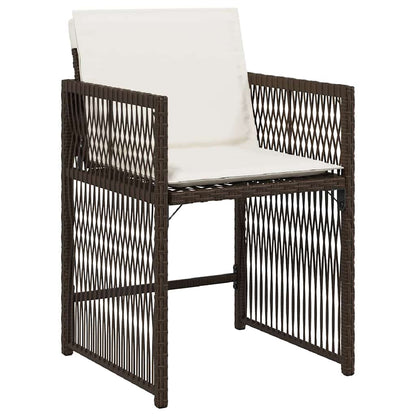 Set da Pranzo per Giardino 5 pcs Marrone polyrattan - homemem39