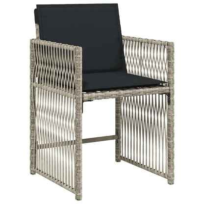 Set da Pranzo per Giardino 5 pcs Grigio chiaro polyrattan | homemem39