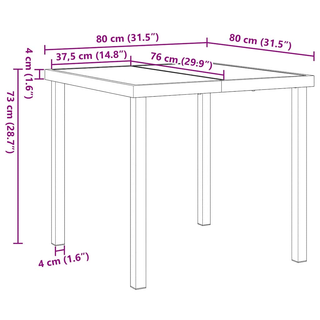 Set da Pranzo per Giardino 5 pcs Grigio polyrattan - homemem39