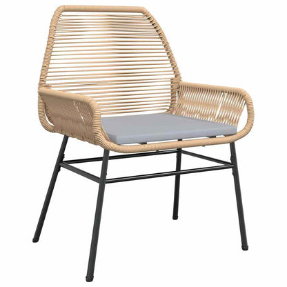 Set da Pranzo per Giardino con cuscino 5 pcs Marrone polyrattan | homemem39