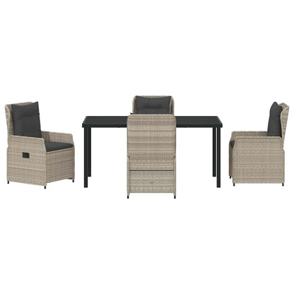 Set da Pranzo per Giardino 5 pcs Grigio chiaro polyrattan - homemem39