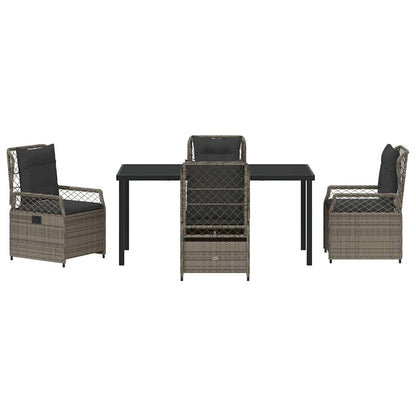 Set da Pranzo per Giardino 5 pcs Grigio polyrattan - homemem39
