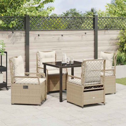 Set da Pranzo per Giardino 5 pcs Beige polyrattan - homemem39