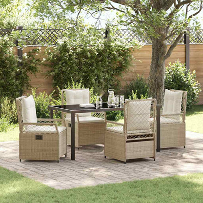 Set da Pranzo per Giardino 5 pcs Beige polyrattan - homemem39