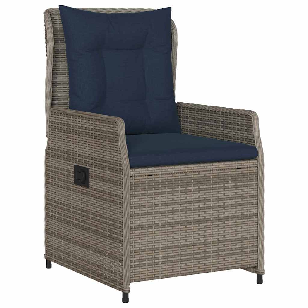 Set da Pranzo per Giardino 5 pcs Grigio Poly Rattan - homemem39