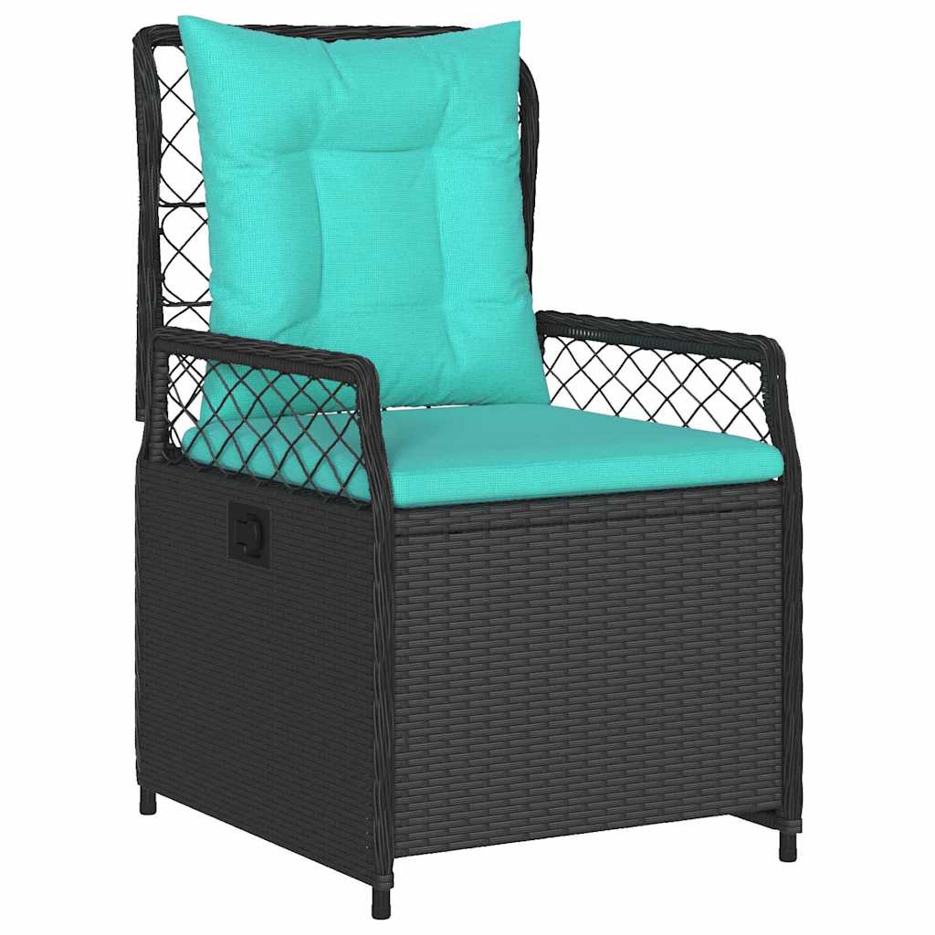 Set da Pranzo per Giardino 5 pcs Nero polyrattan - homemem39