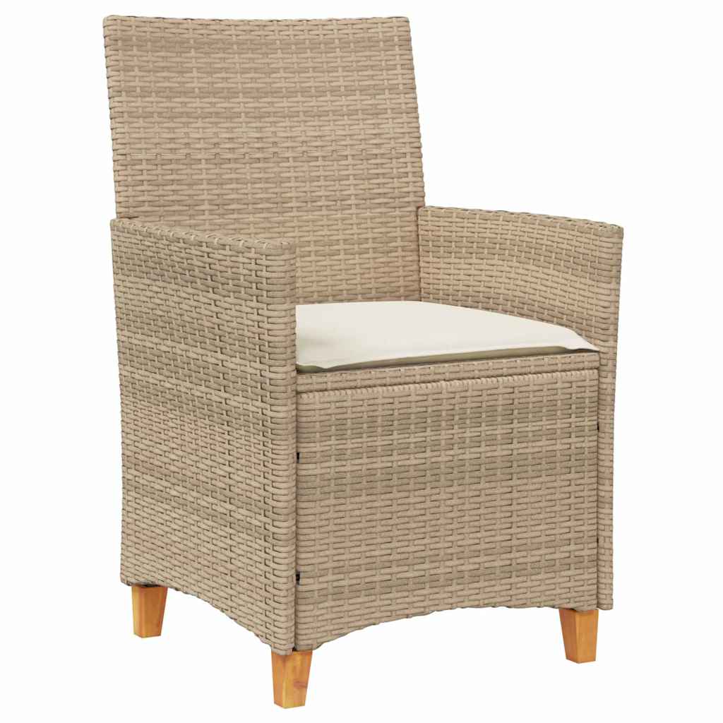 Set da Pranzo per Giardino 9 pcs Beige polyrattan | homemem39