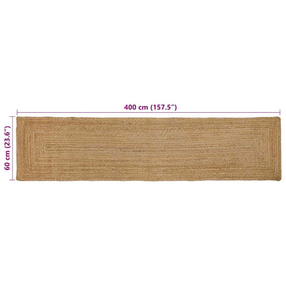 Tappeto da Area Beige 60 x 400 cm Juta - homemem39