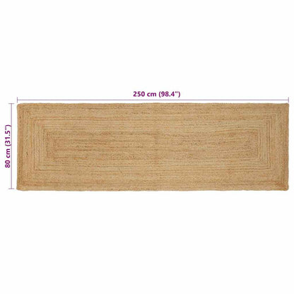 Tappeto da Area Beige 80 x 250 cm Juta