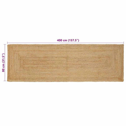 Tappeto da Area Beige 80 x 400 cm Juta