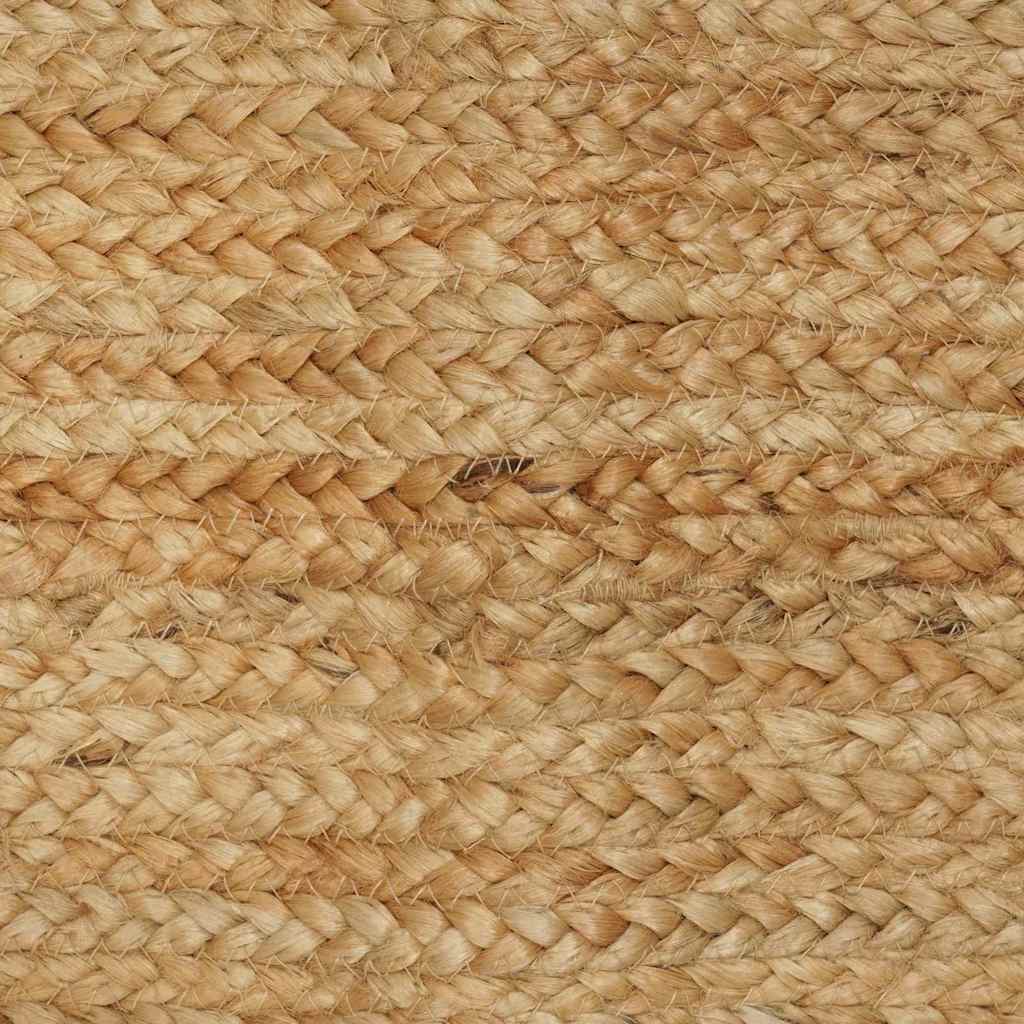 Tappeto da Area Beige 120 x 120 cm Juta