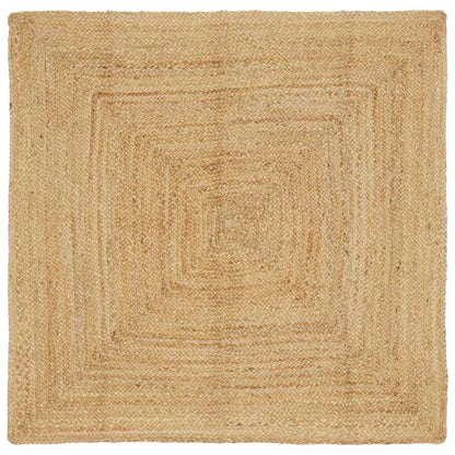 Tappeto da Area Beige 120 x 120 cm Juta