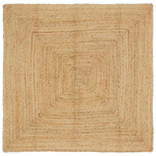 Tappeto da Area Beige 120 x 120 cm Juta