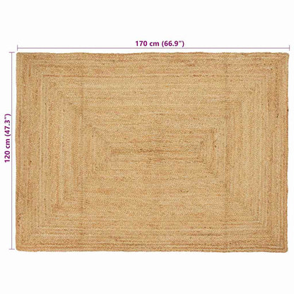 Tappeto da Area Beige 120 x 170 cm Juta - homemem39