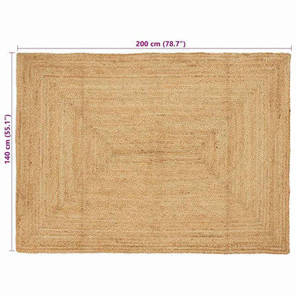 Tappeto da Area Beige 140 x 200 cm Juta - homemem39