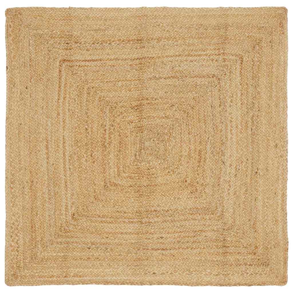 Tappeto da Area Beige 160 x 160 cm Juta