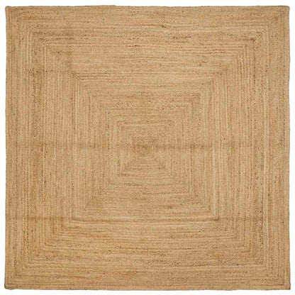 Tappeto da Area Beige 200 x 200 cm Juta