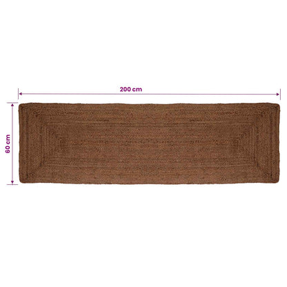 Tappeto da Area Grigio 60 x 200 cm Juta