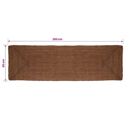 Tappeto da Area Grigio 60 x 250 cm Juta