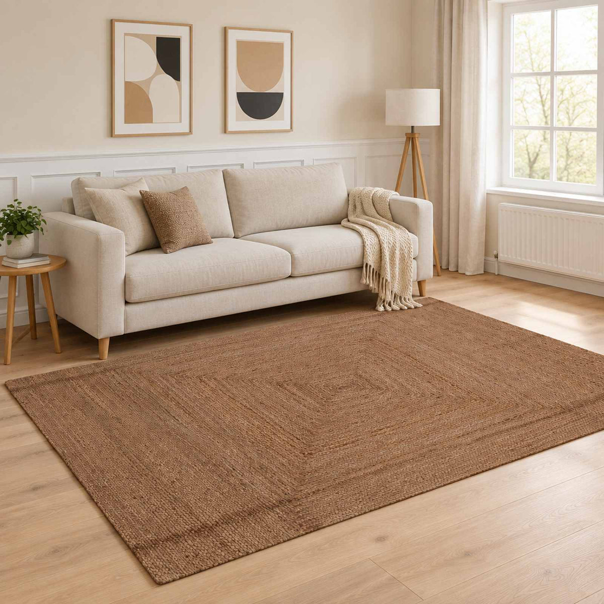 Tappeto da Area Grigio 200 x 290 cm Juta