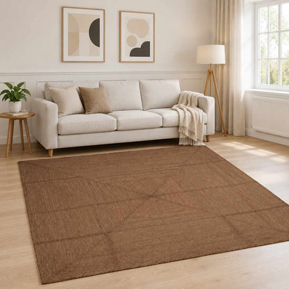 Tappeto da Area Grigio 240 x 240 cm Juta