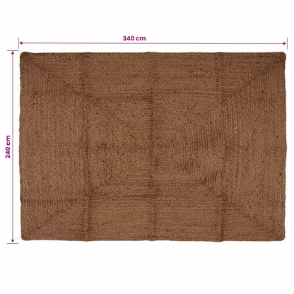 Tappeto da Area Grigio 240 x 340 cm Juta