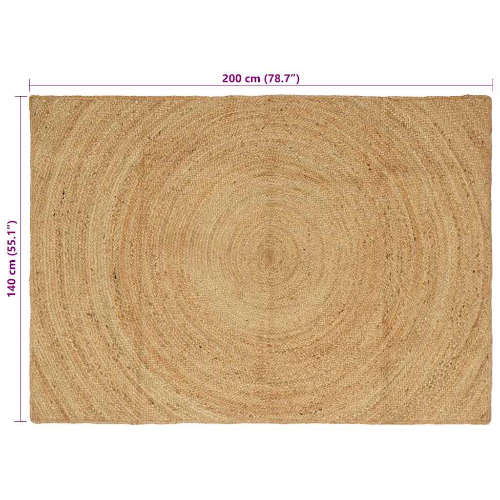 Tappeto Marrone 140 x 200 cm Juta