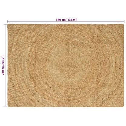 Tappeto Marrone 240 x 340 cm Juta