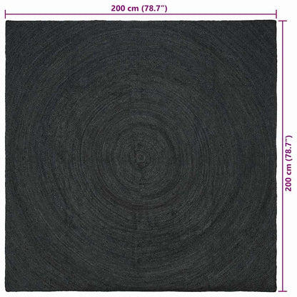 Tappeto Grigio scuro 200 x 200 cm Juta