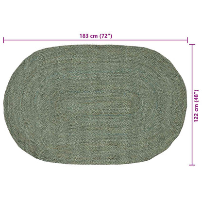 Tappeti per area Verde Oliva 122 x 183 cm Juta | homemem39